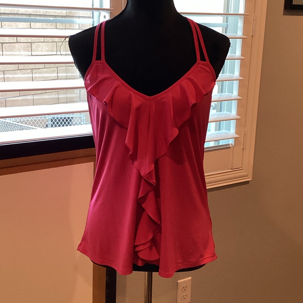 Socialite Vibrant Pink Ruffle Camisole